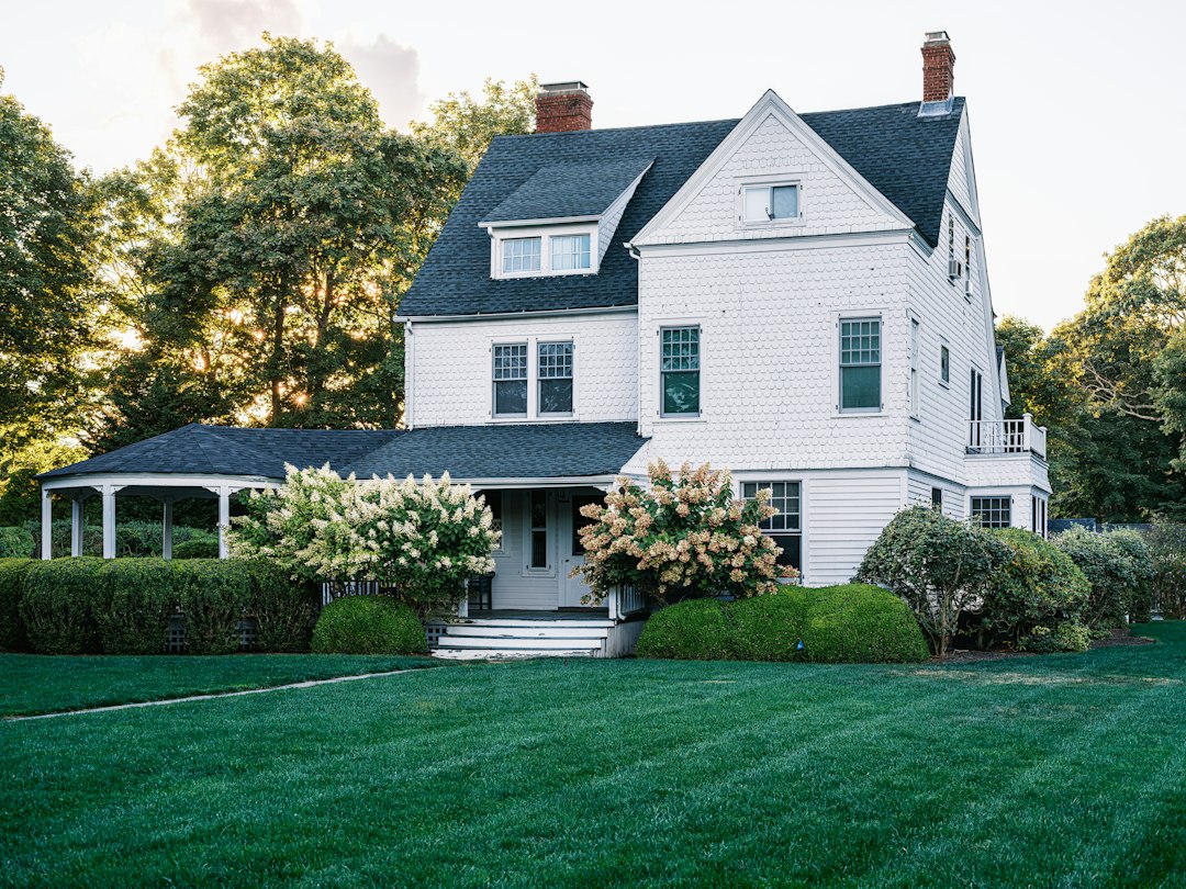 Beautiful house with a landscaped lawn
